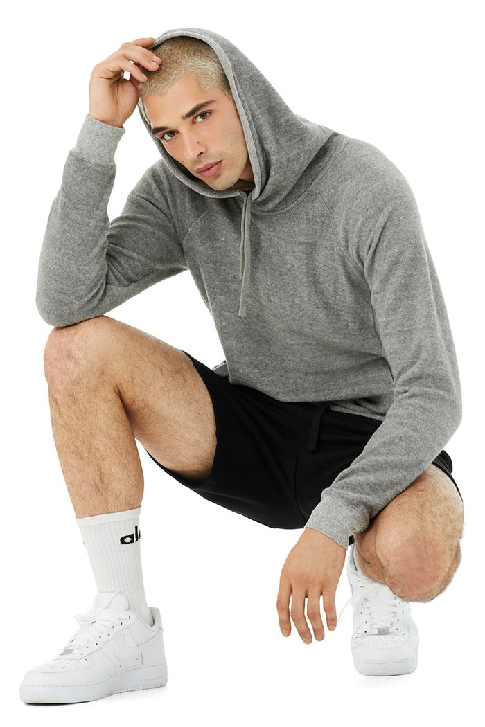 Alo Yoga Triumph Men's Hoodie Grey | 86ZFPXLOT