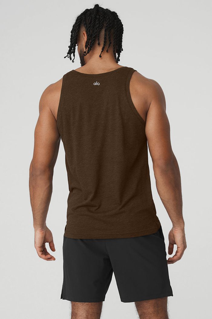 Alo Yoga Triumph Men's Vest Black | 43ALUBENO