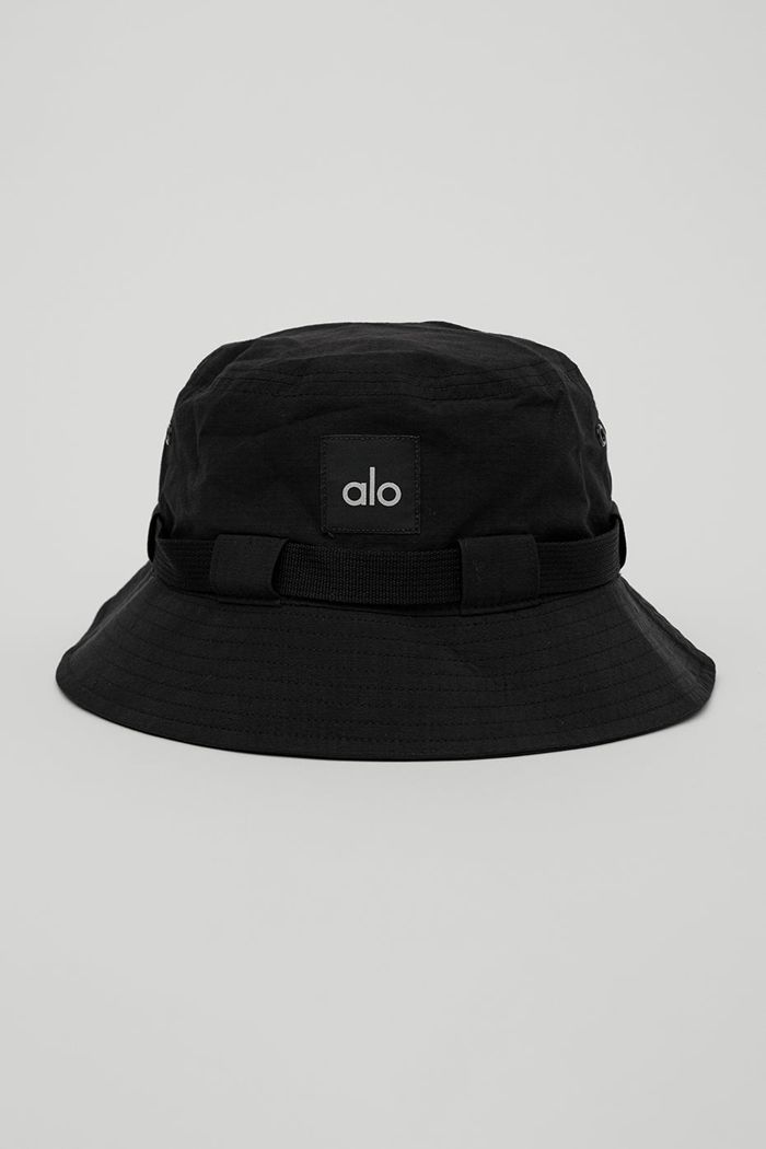 Alo Yoga Undeniable Bucket Women\'s Hats Black | 28WCJUQAF