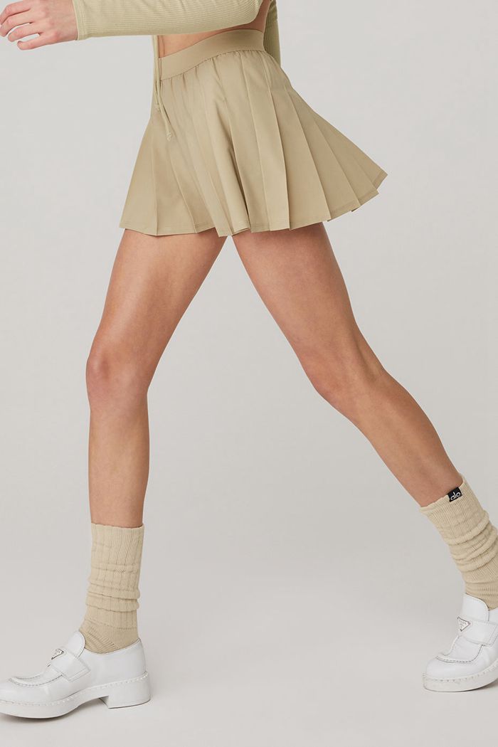 Alo Yoga Varsity Tennis Women's Skirts Brown | 69LWBZITR