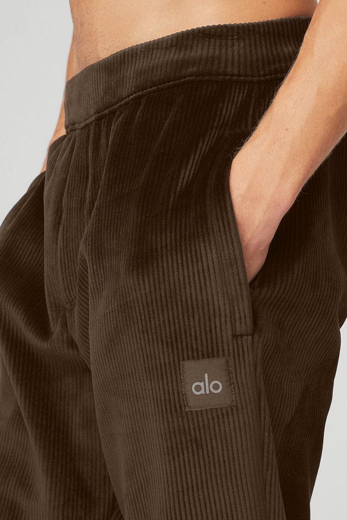 Alo Yoga Velour Baller Men's Pants Black | 92GXOUWKH