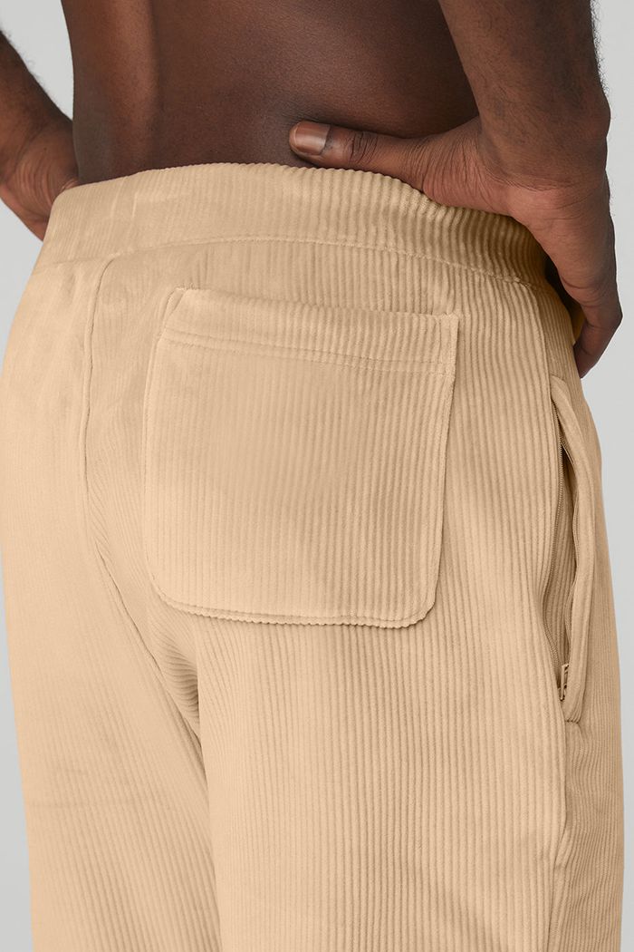 Alo Yoga Velour Baller Men's Pants Brown | 36TRLPIMG