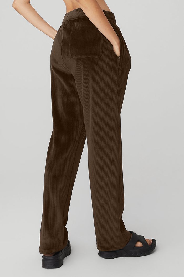 Alo Yoga Velour Baller Women's Pants Black | 81MTFAWPX