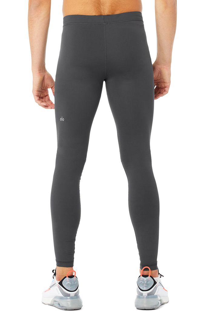 Alo Yoga Warrior Compression Men's Pants Grey | 34NUGJPBZ