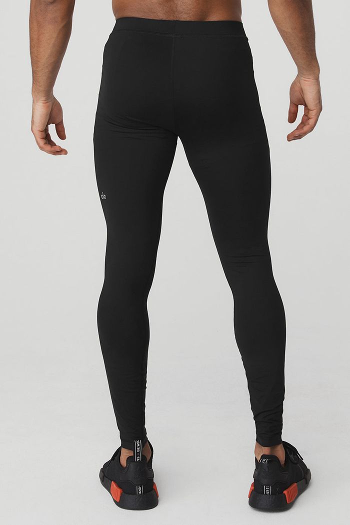 Alo Yoga Warrior Compression Men's Pants Black | 79SAJIQYB