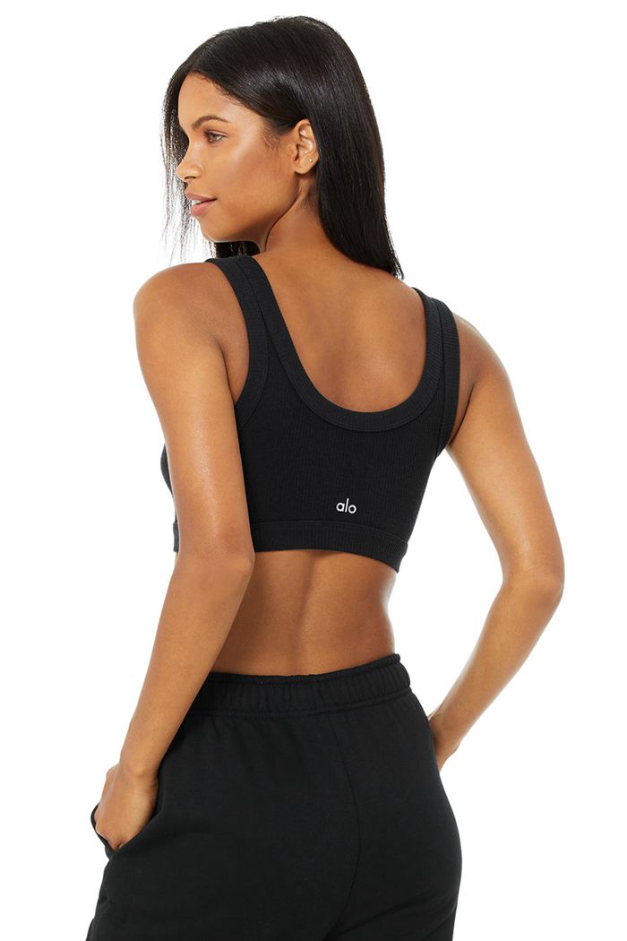 Alo Yoga Wellness Women's Bras Black | 08MHVOXKZ