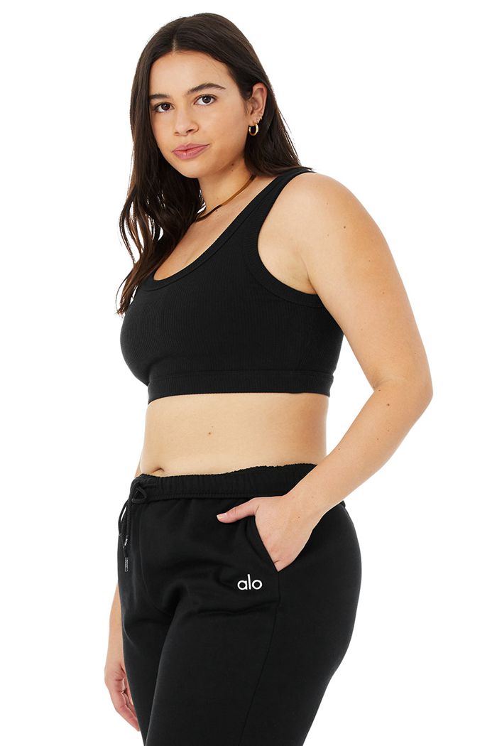 Alo Yoga Wellness Women's Bras Black | 08MHVOXKZ